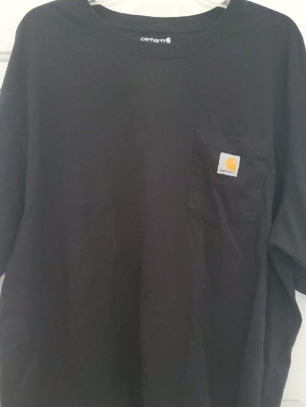 Carhartt Black Pocket Loose Fit 2XL T-Shirt with Gold Logo Patch